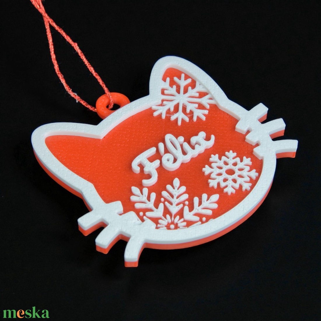 Téli Dorombolás, névre szóló cicás karácsonyfadísz - Stílus 4 - karácsony - karácsonyi lakásdekoráció - karácsonyfadíszek - Meska.hu