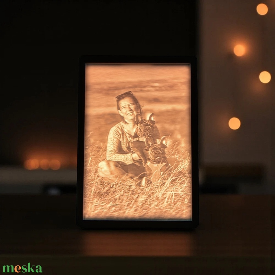 Emlékfény  Portré litofán kép kerettel (2:3) - otthon & életmód - lámpa - hangulatlámpa - Meska.hu