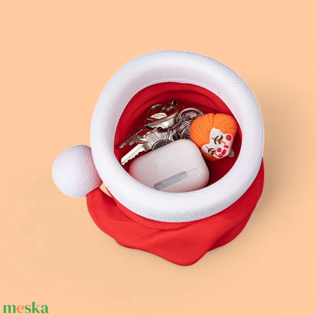 A mikulás sapkája - snacktál - karácsony - mikulás - mikulás beltéri dekoráció - Meska.hu