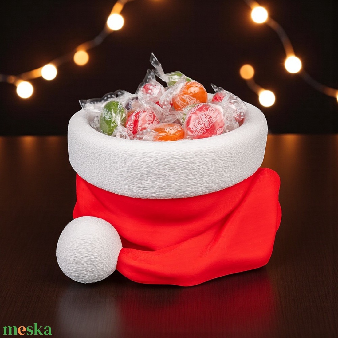 A mikulás sapkája - snacktál - karácsony - mikulás - mikulás beltéri dekoráció - Meska.hu