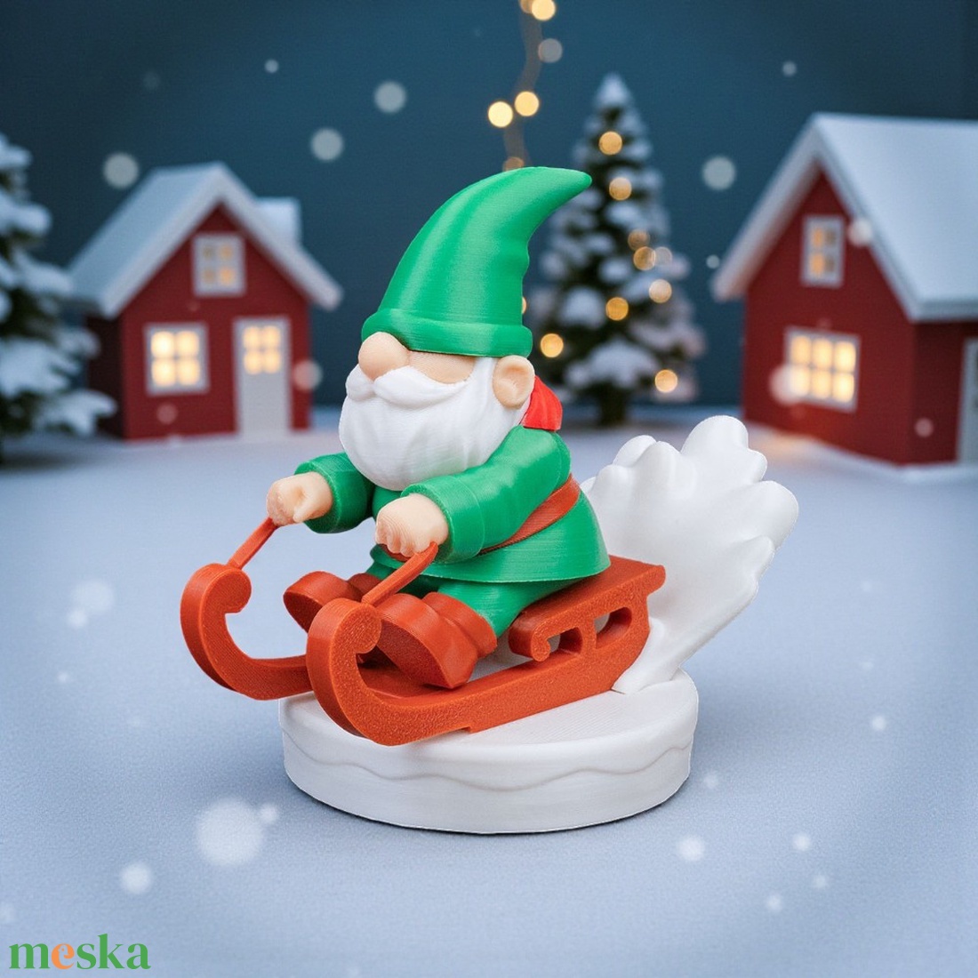 Szánkózó Manó - karácsony - karácsonyi lakásdekoráció - karácsonyi manók, figurák - Meska.hu