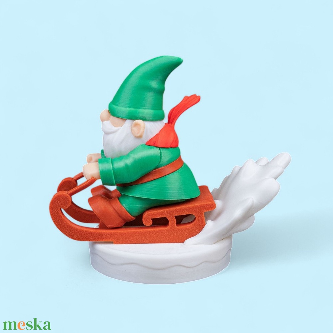 Szánkózó Manó - karácsony - karácsonyi lakásdekoráció - karácsonyi manók, figurák - Meska.hu