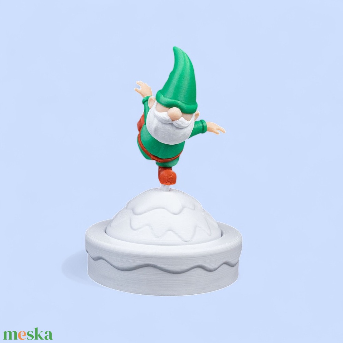 Korcsolyázó Manó - karácsony - karácsonyi lakásdekoráció - karácsonyi manók, figurák - Meska.hu