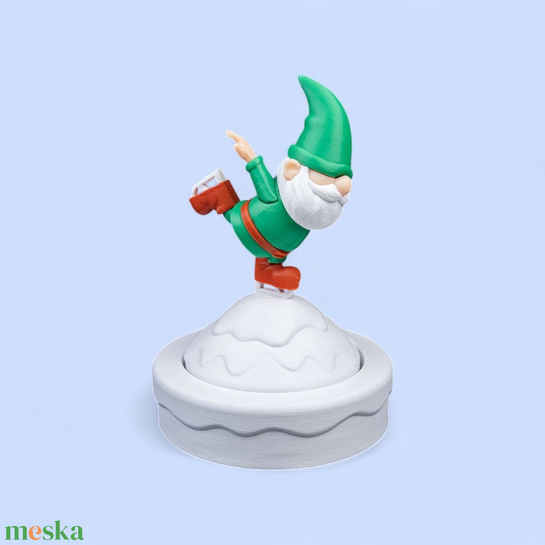 Korcsolyázó Manó - karácsony - karácsonyi lakásdekoráció - karácsonyi manók, figurák - Meska.hu