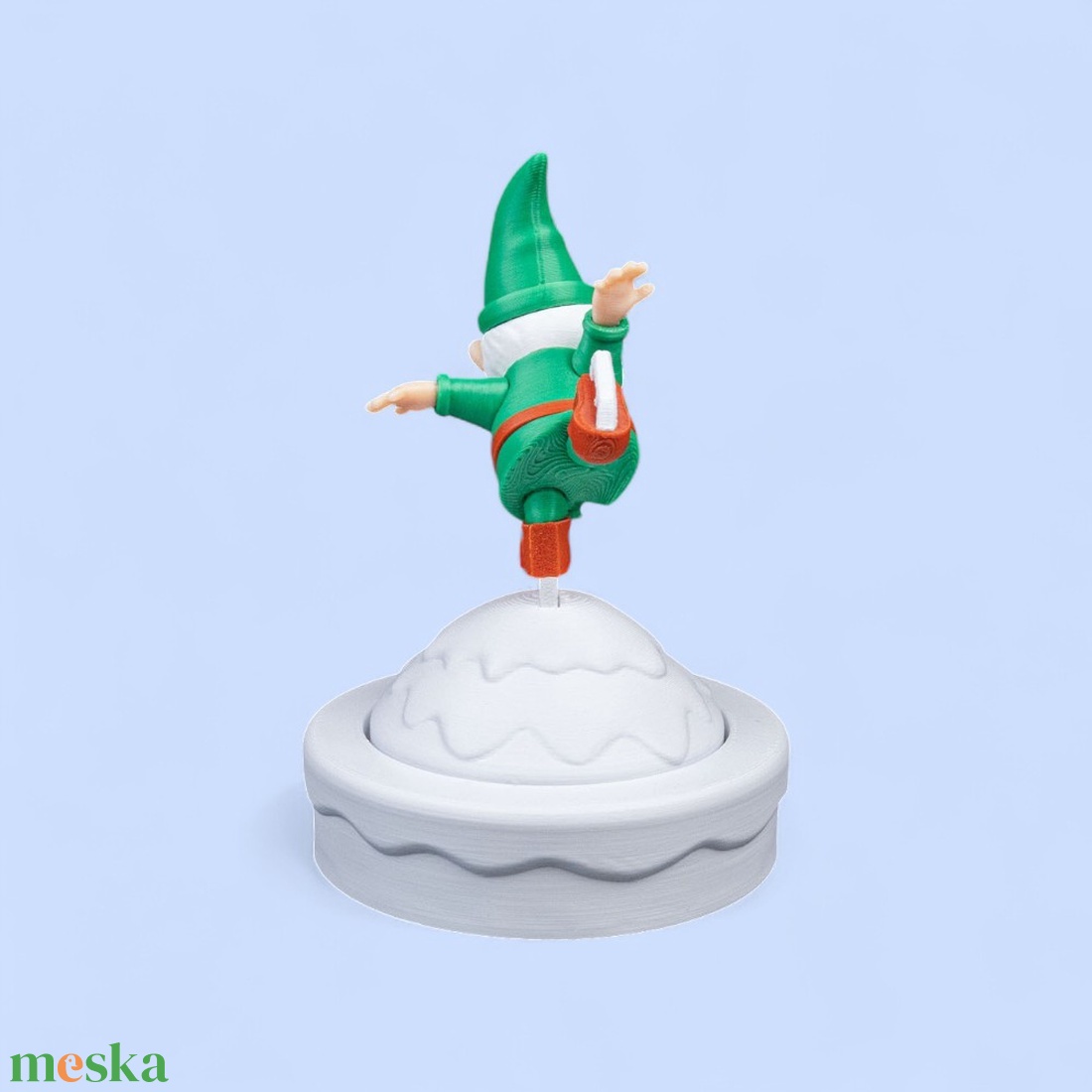 Korcsolyázó Manó - karácsony - karácsonyi lakásdekoráció - karácsonyi manók, figurák - Meska.hu