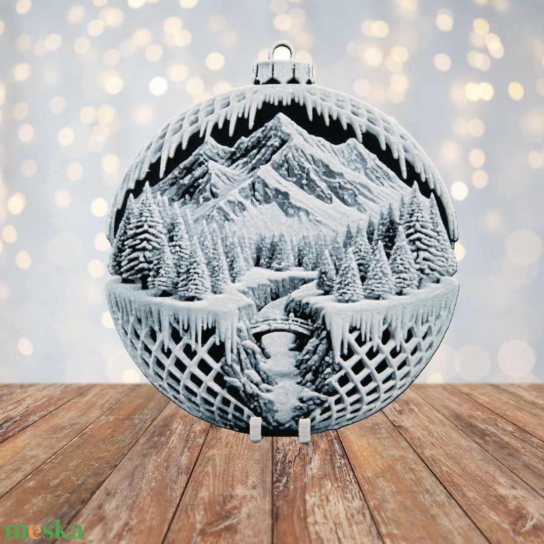 Téli Panoráma  Hueforge karácsonyfadísz - karácsony - karácsonyi lakásdekoráció - karácsonyfadíszek - Meska.hu