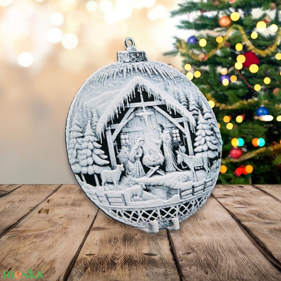 A Szent Éjszaka  Hueforge karácsonyfadísz - karácsony - karácsonyi lakásdekoráció - karácsonyfadíszek - Meska.hu