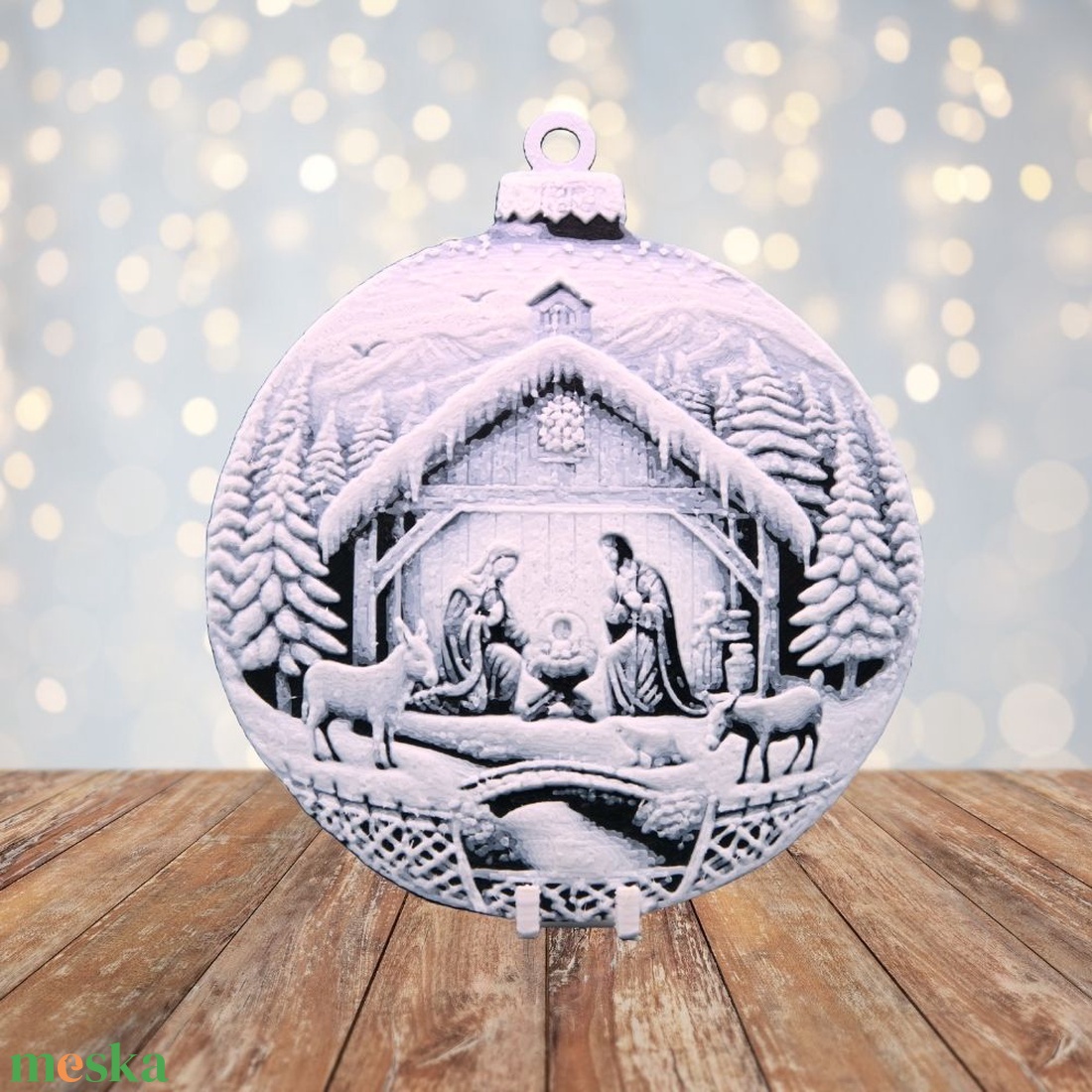 A Megváltó Születése  Hueforge karácsonyfadísz - karácsony - karácsonyi lakásdekoráció - karácsonyfadíszek - Meska.hu