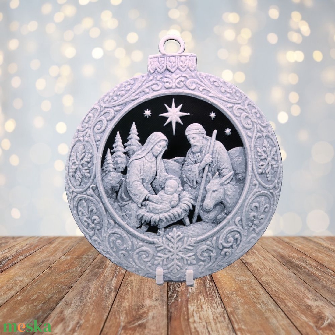 Szent Csend  Hueforge karácsonyfadísz - karácsony - karácsonyi lakásdekoráció - karácsonyfadíszek - Meska.hu