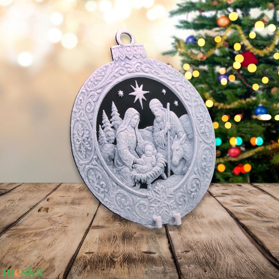 Szent Csend  Hueforge karácsonyfadísz - karácsony - karácsonyi lakásdekoráció - karácsonyfadíszek - Meska.hu