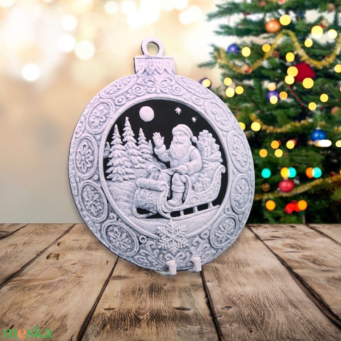 Télapó Útra Készül  Hueforge karácsonyfadísz - karácsony - karácsonyi lakásdekoráció - karácsonyfadíszek - Meska.hu