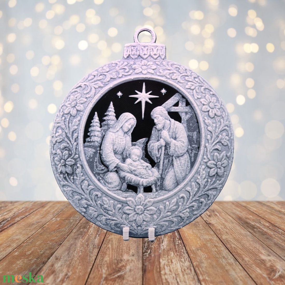 A Szent Csend Fénye Hueforge karácsonyfadísz - karácsony - karácsonyi lakásdekoráció - karácsonyfadíszek - Meska.hu