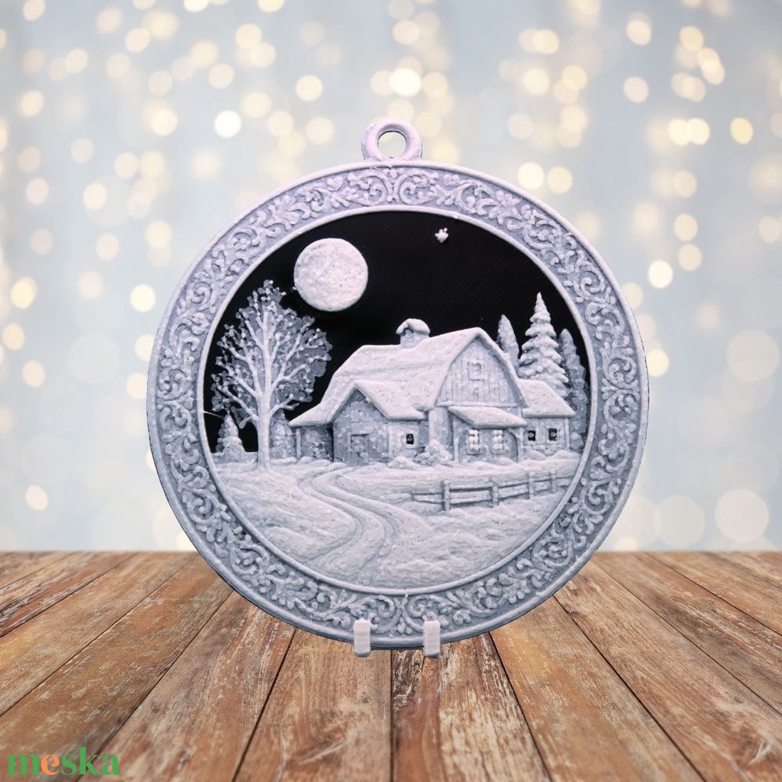 Téli Est a Tanyán  Hueforge karácsonyfadísz - karácsony - karácsonyi lakásdekoráció - karácsonyfadíszek - Meska.hu