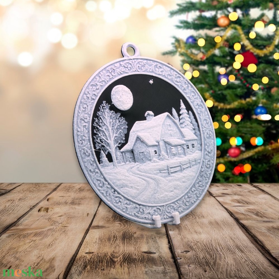 Téli Est a Tanyán  Hueforge karácsonyfadísz - karácsony - karácsonyi lakásdekoráció - karácsonyfadíszek - Meska.hu