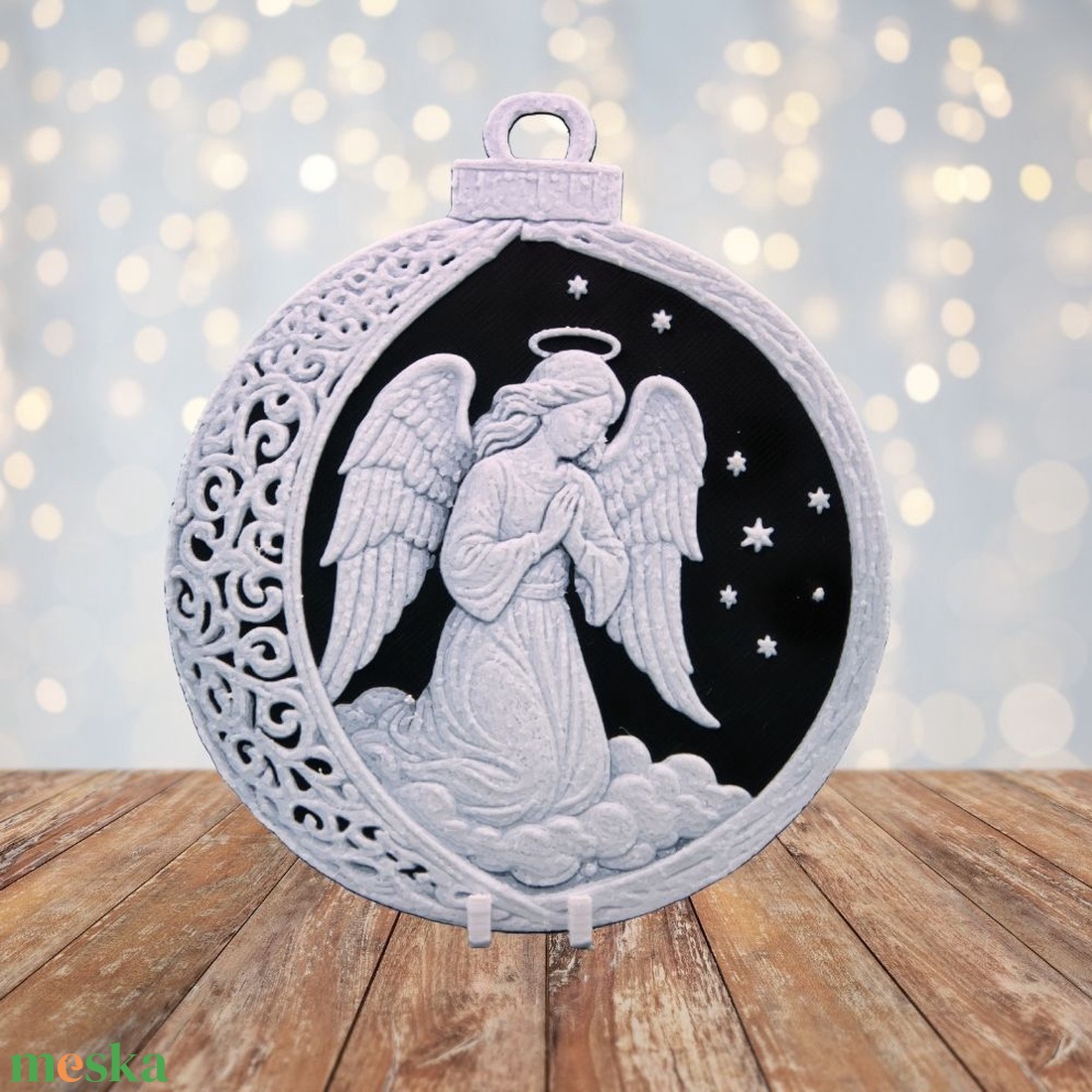 Az Éj Angyala  Hueforge karácsonyfadísz - karácsony - karácsonyi lakásdekoráció - karácsonyfadíszek - Meska.hu