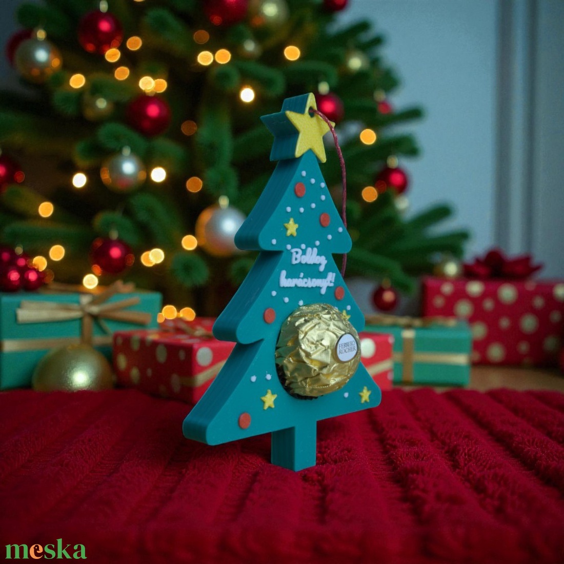 Karácsonyi varázslat csokoládéval fűszerezve!  Karácsonyfadísz Ferrero Rocher-rel - karácsony - karácsonyi lakásdekoráció - karácsonyfadíszek - Meska.hu