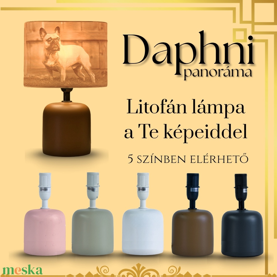 Daphni egyedi fényképes lámpa - panoráma - otthon & életmód - lámpa - asztali lámpa - Meska.hu