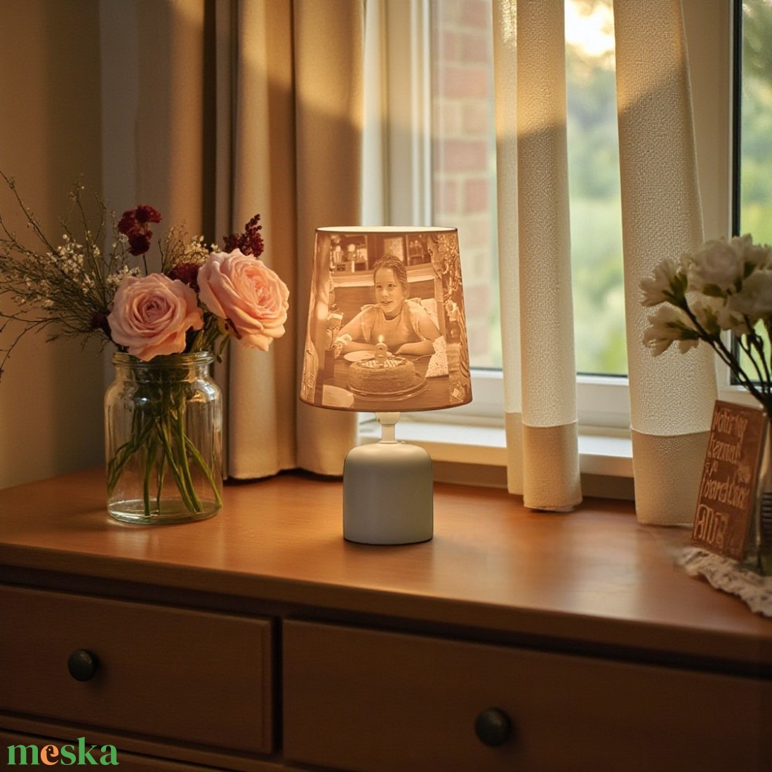 Daphni egyedi fényképes lámpa - Klasszikus - otthon & életmód - lámpa - asztali lámpa - Meska.hu