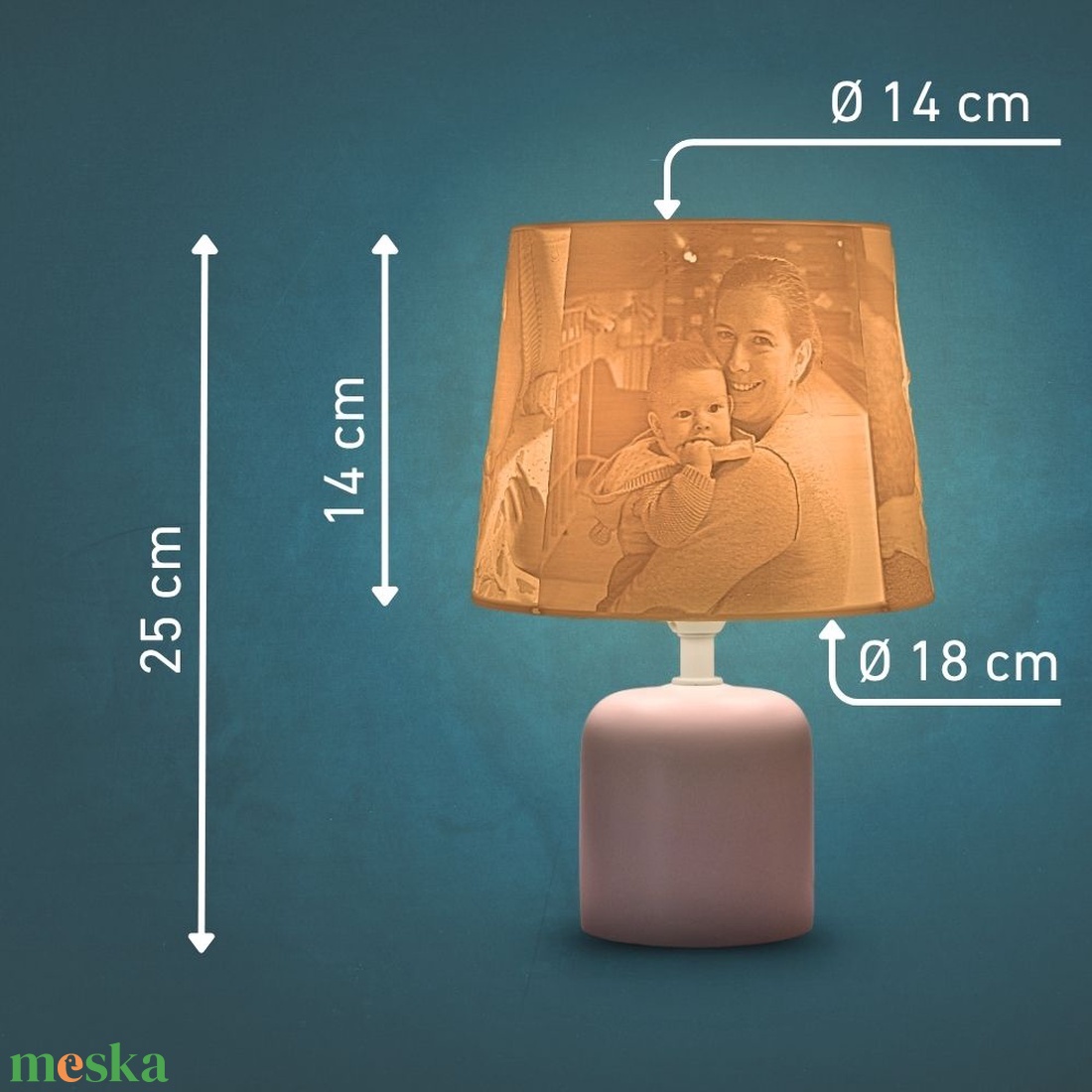 Daphni egyedi fényképes lámpa - Vintage - otthon & életmód - lámpa - asztali lámpa - Meska.hu