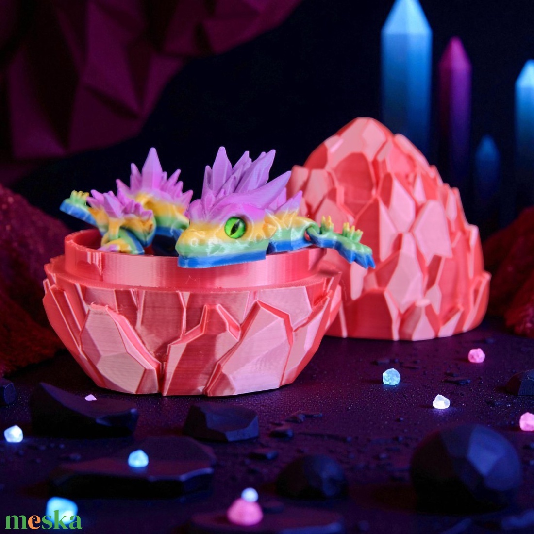 Szivárvány Kristálysárkány - játék & sport - plüssállat & játékfigura - más figura - Meska.hu