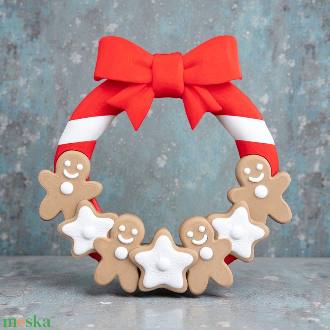Mézeskalács Karácsonyi Ajtódísz - karácsony - karácsonyi lakásdekoráció - karácsonyi ajtódíszek - Meska.hu