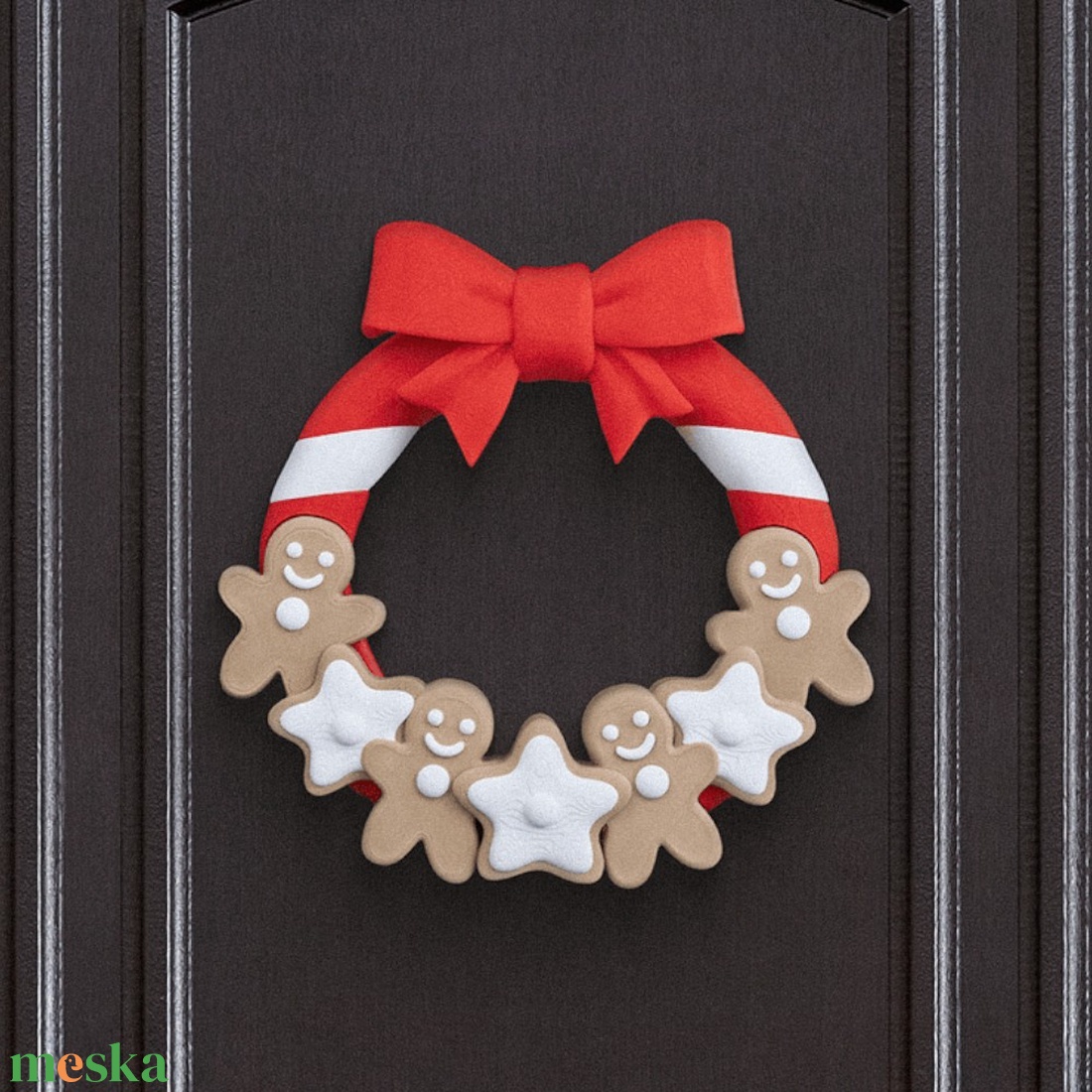 Mézeskalács Karácsonyi Ajtódísz - karácsony - karácsonyi lakásdekoráció - karácsonyi ajtódíszek - Meska.hu