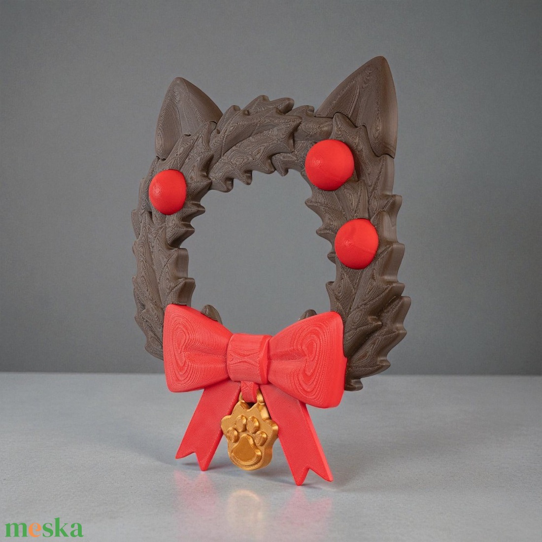 Cicás Karácsonyi Ajtódísz - karácsony - karácsonyi lakásdekoráció - karácsonyi ajtódíszek - Meska.hu