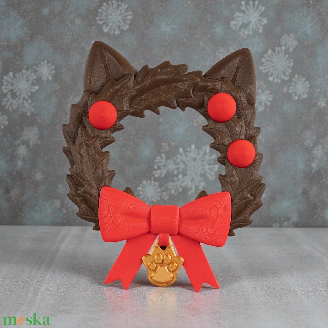 Cicás Karácsonyi Ajtódísz - karácsony - karácsonyi lakásdekoráció - karácsonyi ajtódíszek - Meska.hu