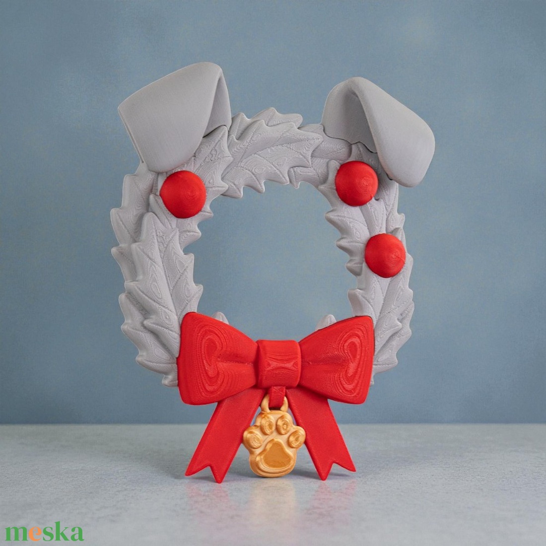 Kutyás Karácsonyi Ajtódísz - karácsony - karácsonyi lakásdekoráció - karácsonyi ajtódíszek - Meska.hu