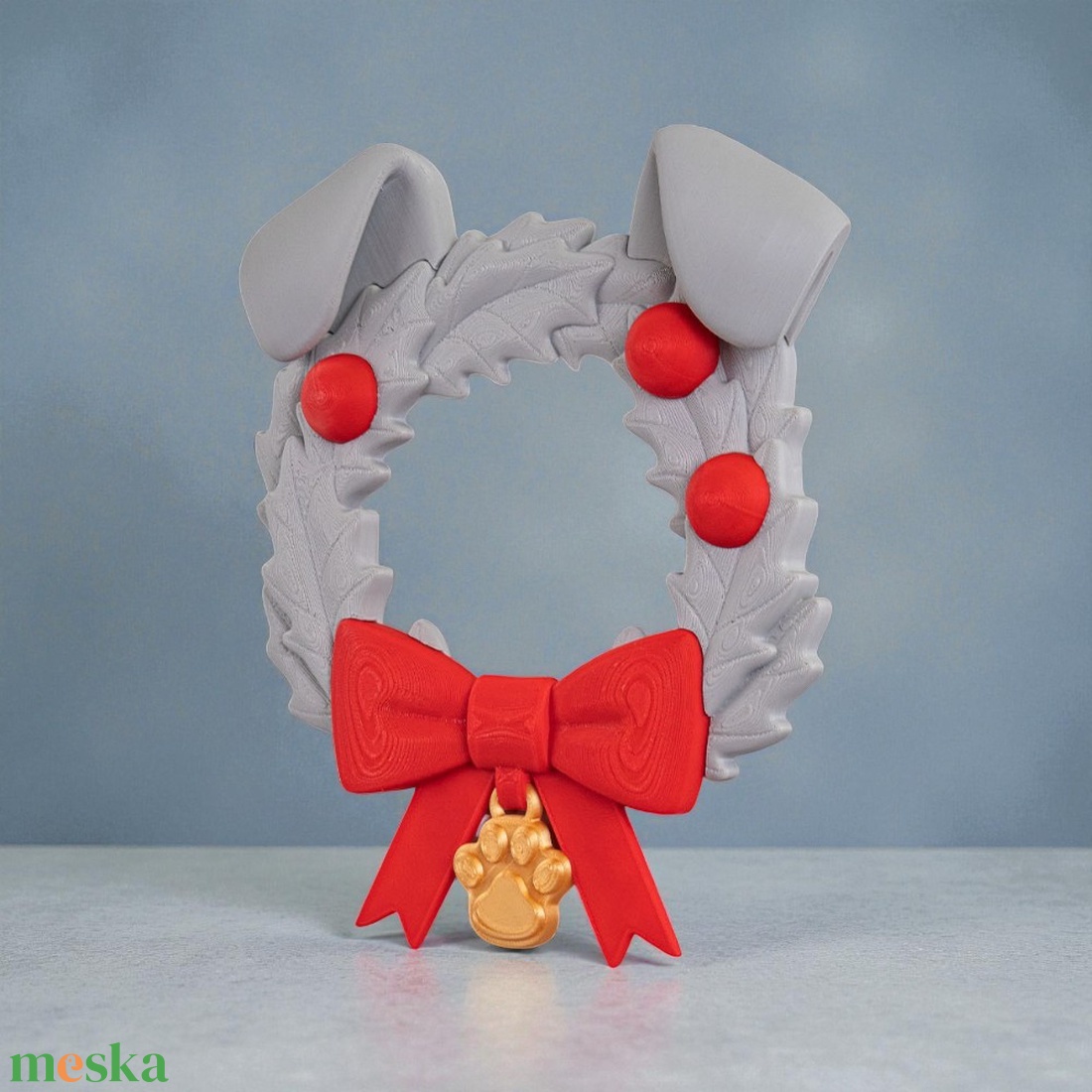 Kutyás Karácsonyi Ajtódísz - karácsony - karácsonyi lakásdekoráció - karácsonyi ajtódíszek - Meska.hu