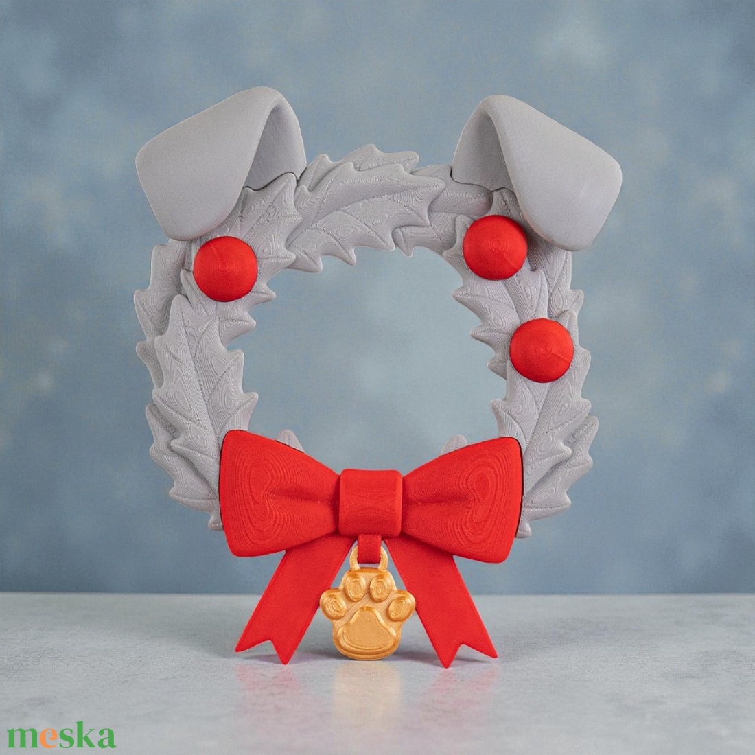 Kutyás Karácsonyi Ajtódísz - karácsony - karácsonyi lakásdekoráció - karácsonyi ajtódíszek - Meska.hu