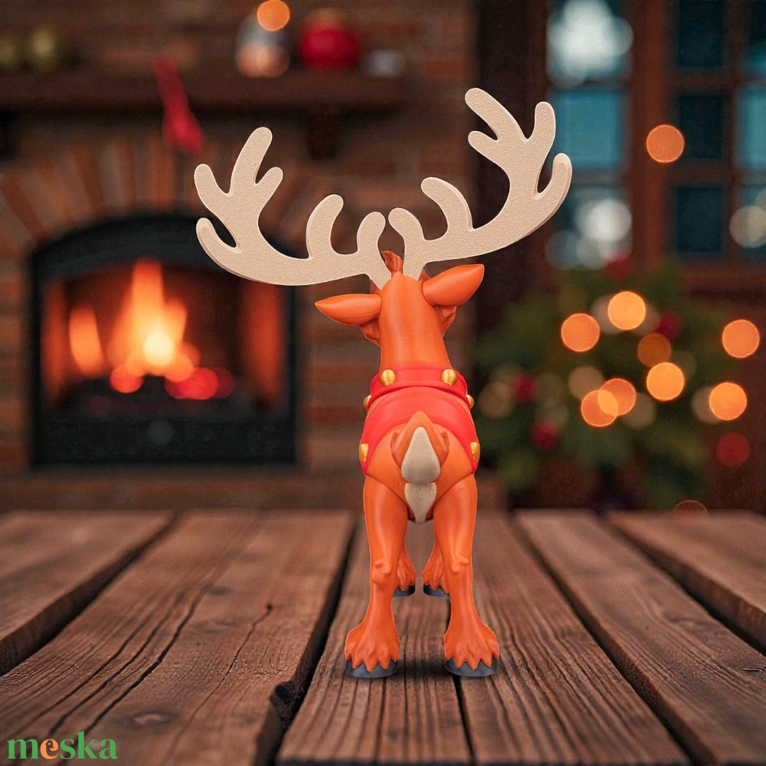 Rudolf Karácsonyi Figura  Piros Orrú Szarvas - karácsony - karácsonyi lakásdekoráció - karácsonyi manók, figurák - Meska.hu