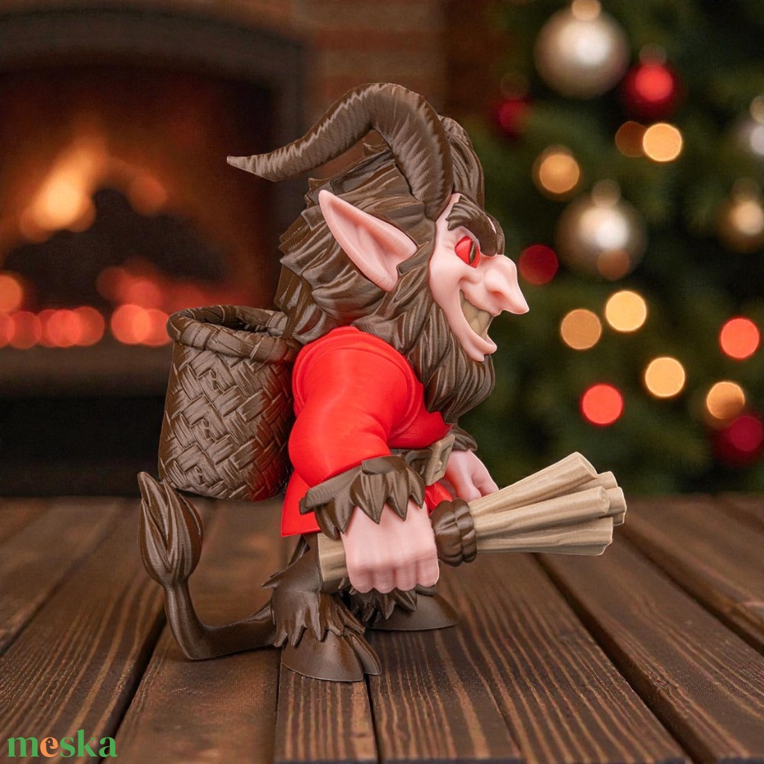 Krampusz Karácsonyi Figura  Rossz Gyerekeknek - karácsony - karácsonyi lakásdekoráció - karácsonyi manók, figurák - Meska.hu