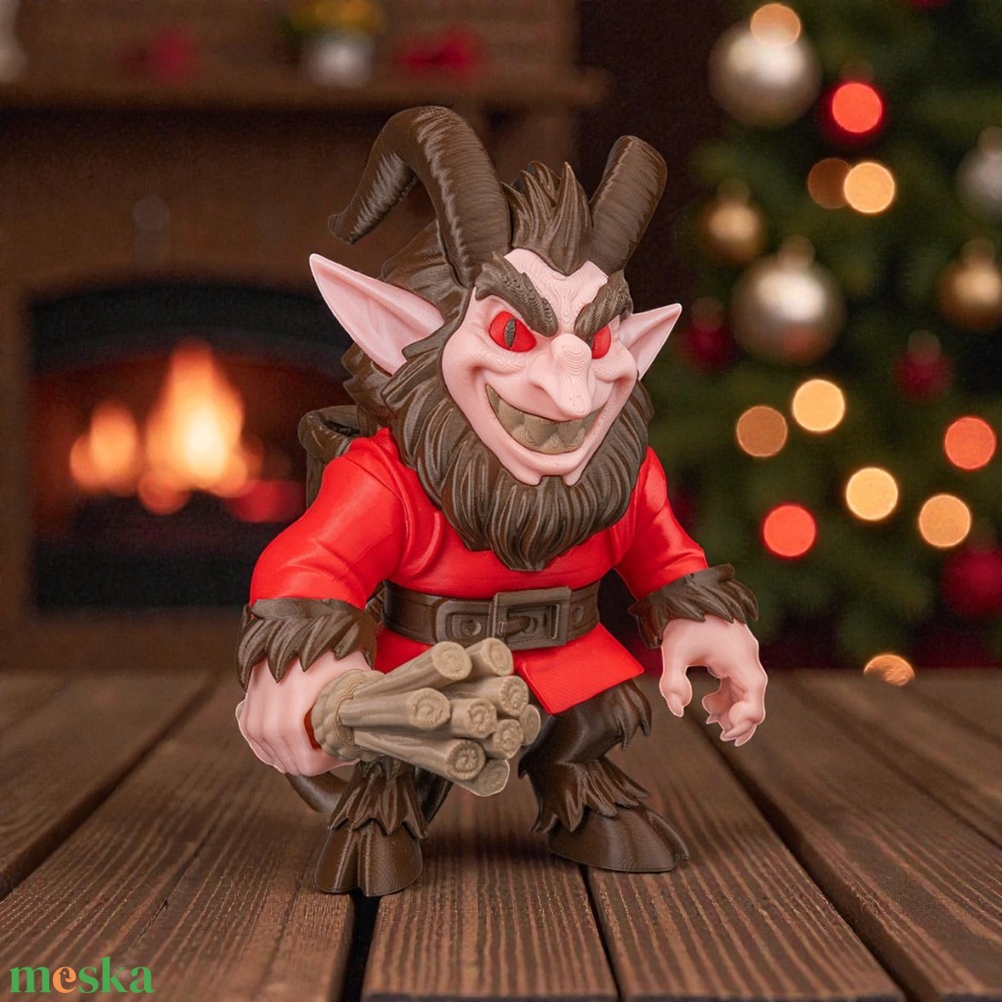 Krampusz Karácsonyi Figura  Rossz Gyerekeknek - karácsony - karácsonyi lakásdekoráció - karácsonyi manók, figurák - Meska.hu