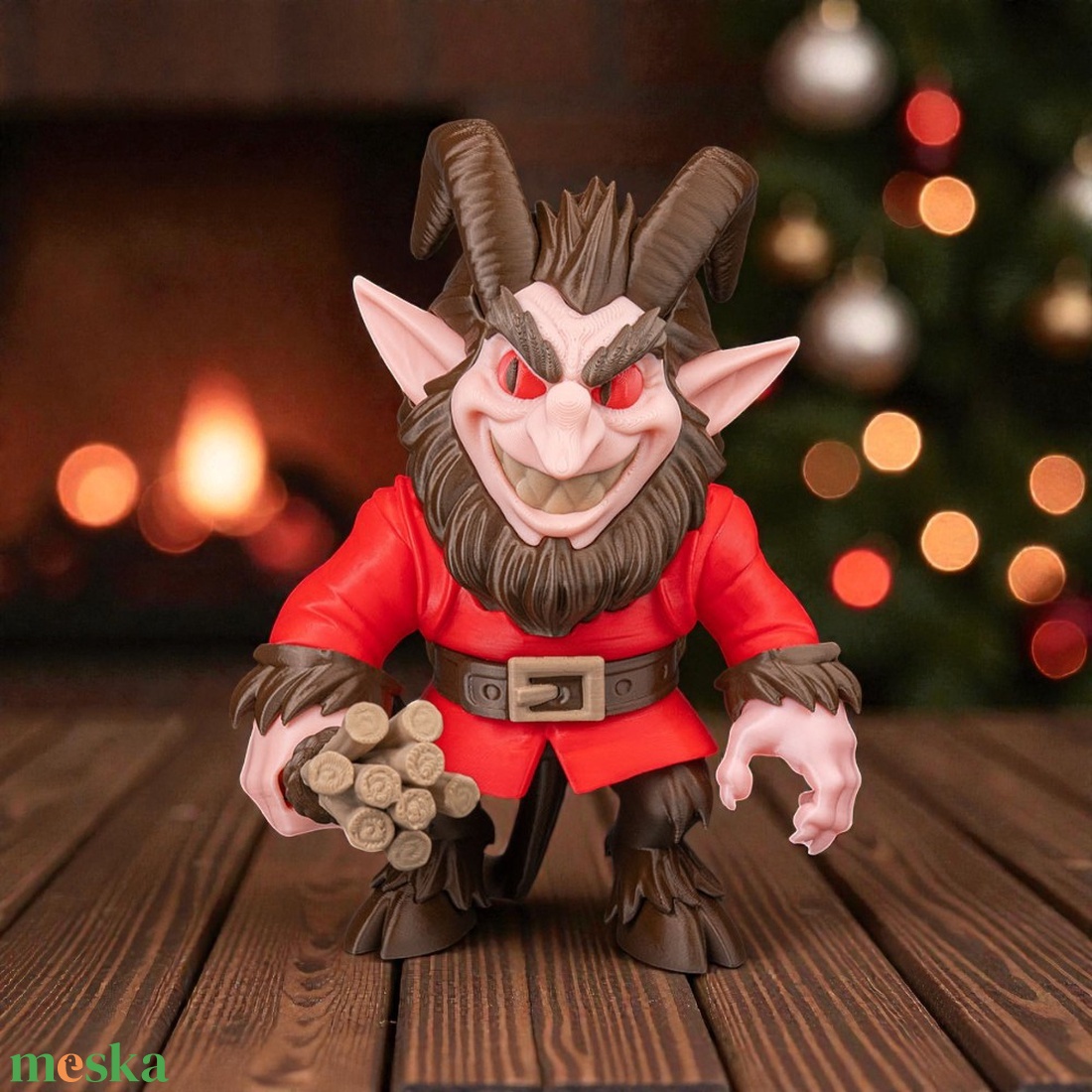 Krampusz Karácsonyi Figura  Rossz Gyerekeknek - karácsony - karácsonyi lakásdekoráció - karácsonyi manók, figurák - Meska.hu