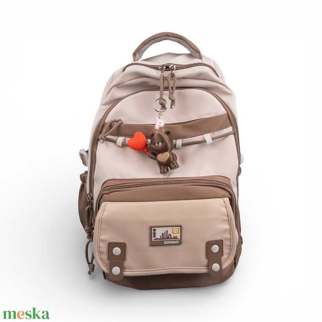 Szív Lufis Szeretet Maci Kulcstartó Egyedi Betűvel - táska & tok - kulcstartó & táskadísz - kulcstartó - Meska.hu