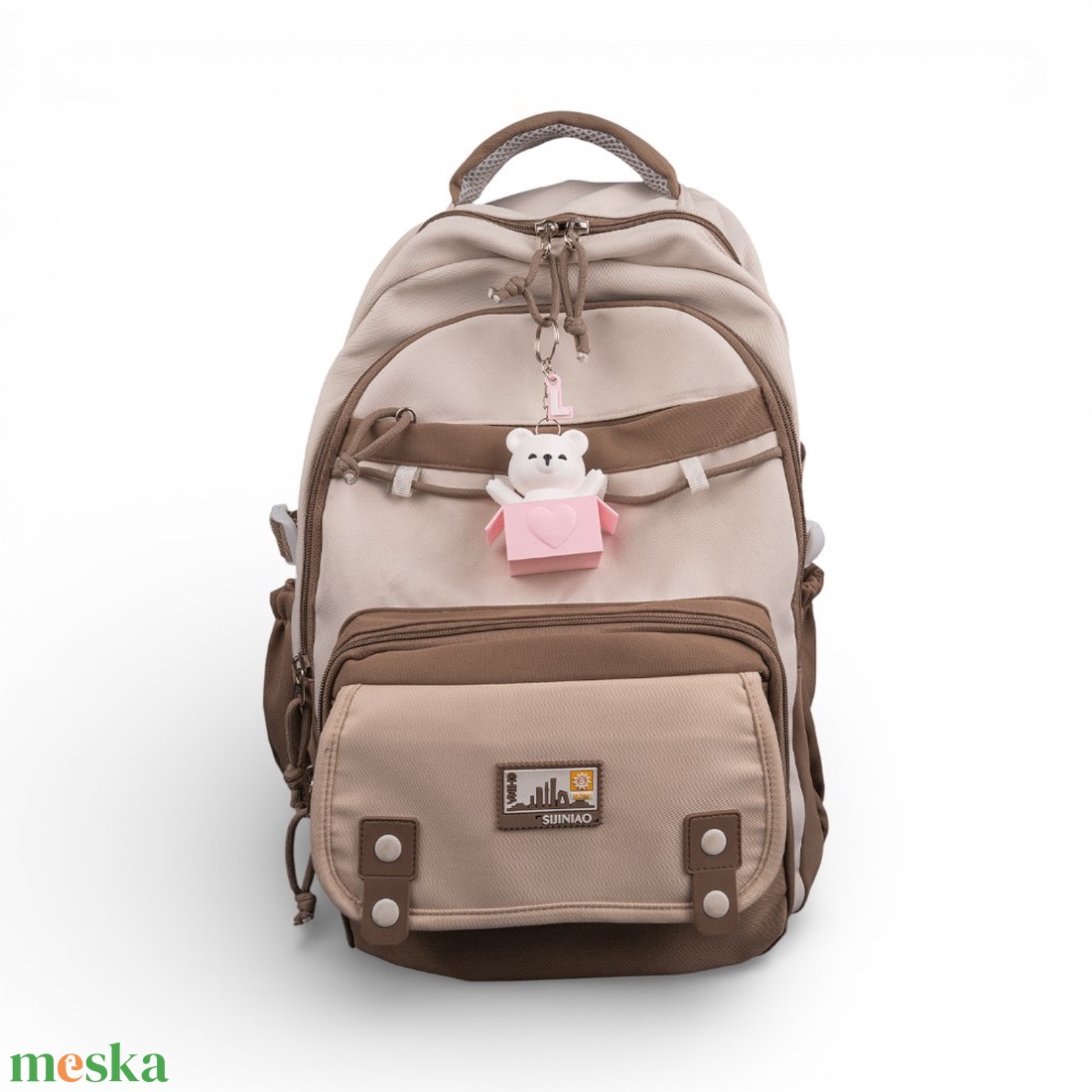 Kukucskáló Szeretet Maci Szíves Dobozban Egyedi Betűvel - táska & tok - kulcstartó & táskadísz - kulcstartó - Meska.hu