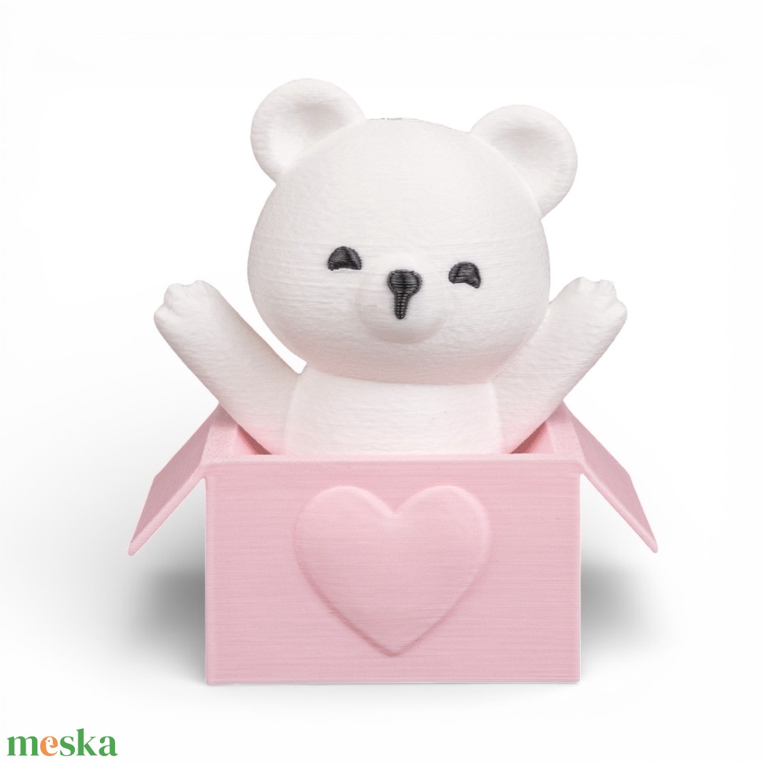 Kukucskáló Szeretet Maci Szíves Dobozban Egyedi Betűvel - táska & tok - kulcstartó & táskadísz - kulcstartó - Meska.hu