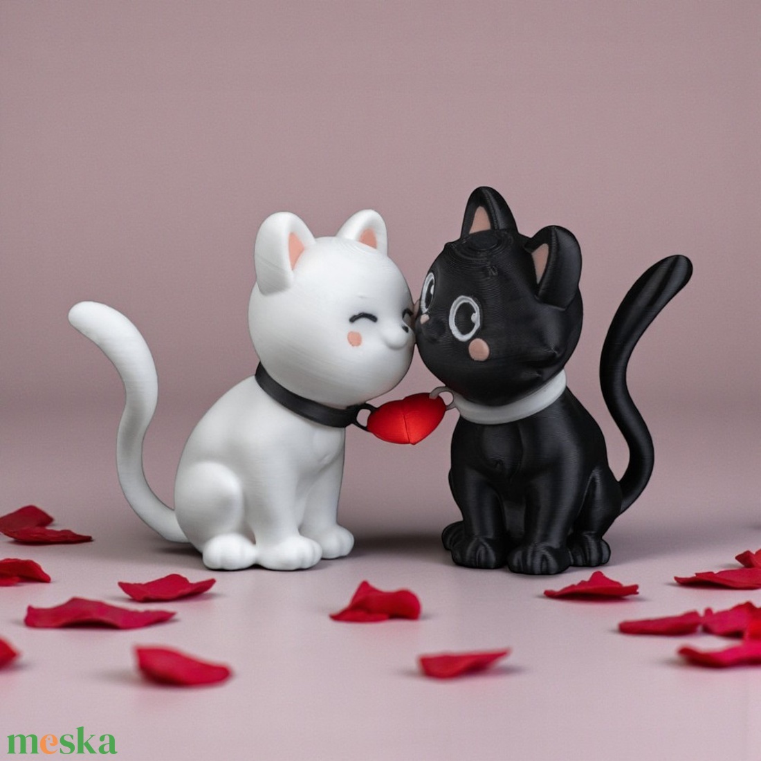 Szívhez Szóló Mágneses Cica Szerelmespár - otthon & életmód - dekoráció - dísztárgy - Meska.hu