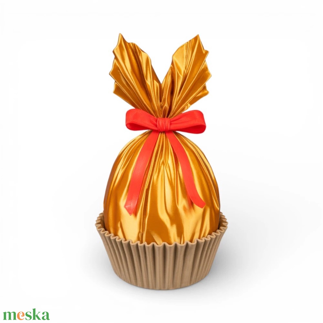 Aranyfényű Nyuszi Ajándékdoboz � Elegáns Húsvéti Meglepetés Tároló - ünnepi díszek, dekorációk - húsvéti díszek és dekorációk - húsvéti virágos díszek - Meska.hu