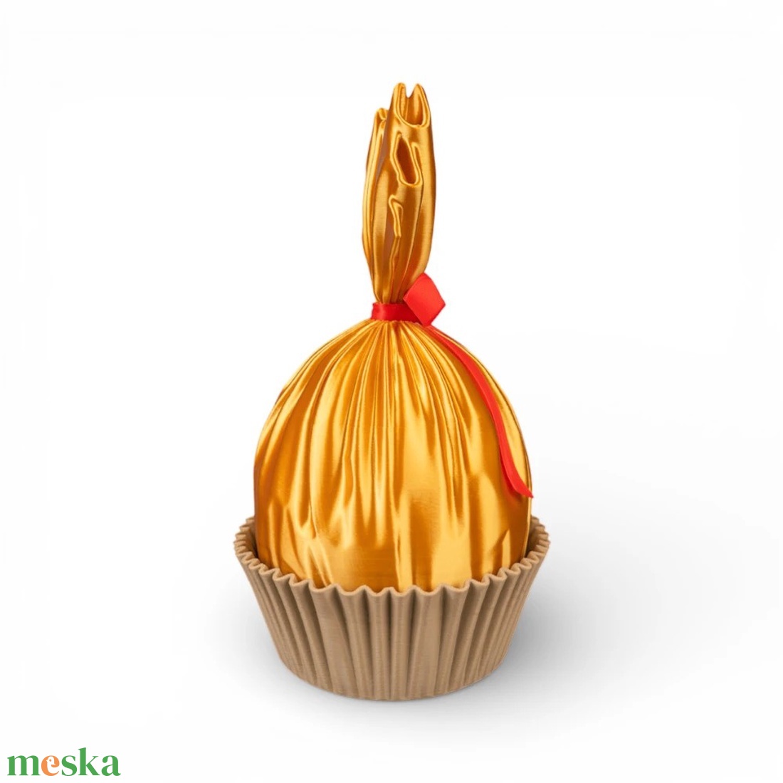 Aranyfényű Nyuszi Ajándékdoboz � Elegáns Húsvéti Meglepetés Tároló - ünnepi díszek, dekorációk - húsvéti díszek és dekorációk - húsvéti virágos díszek - Meska.hu