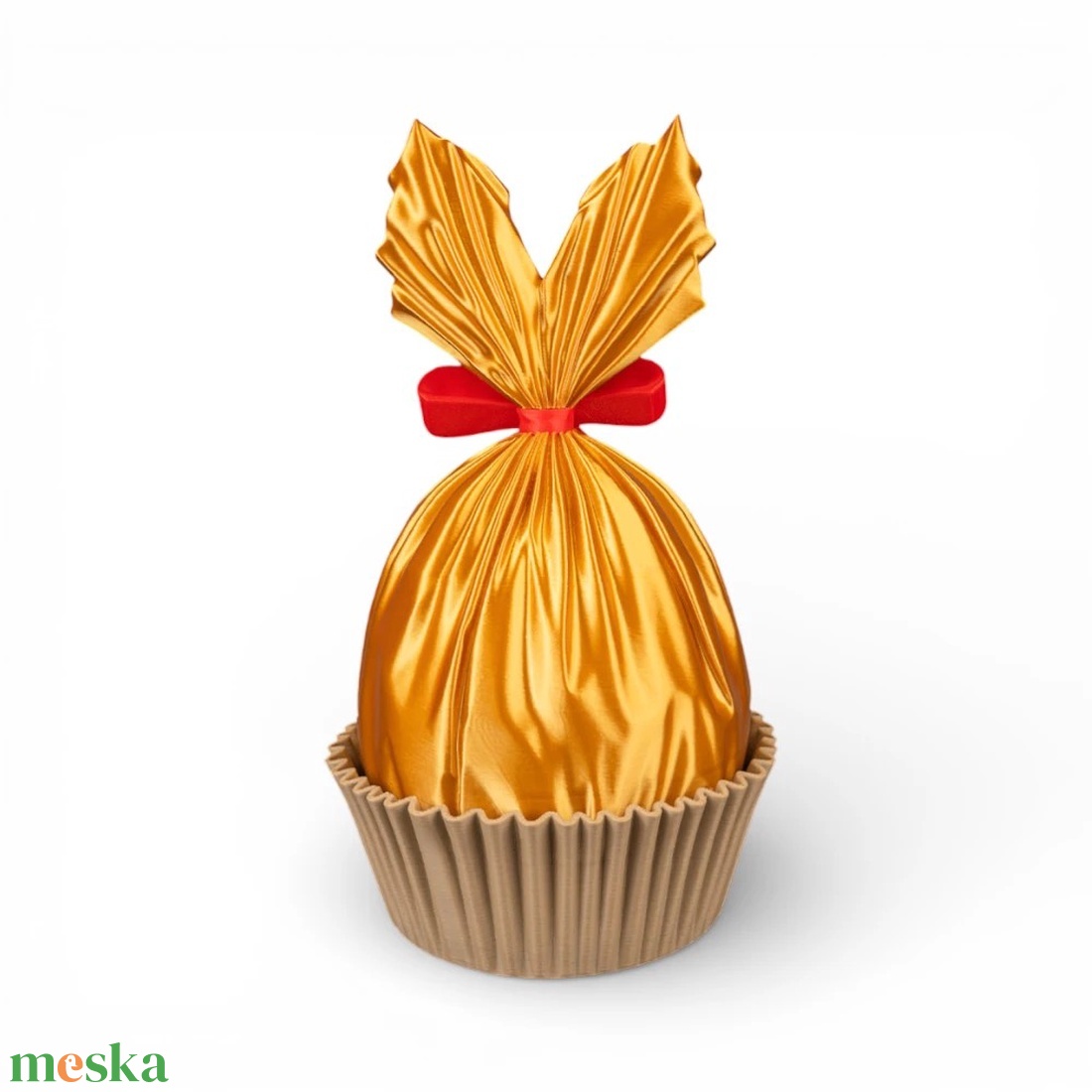 Aranyfényű Nyuszi Ajándékdoboz � Elegáns Húsvéti Meglepetés Tároló - ünnepi díszek, dekorációk - húsvéti díszek és dekorációk - húsvéti virágos díszek - Meska.hu