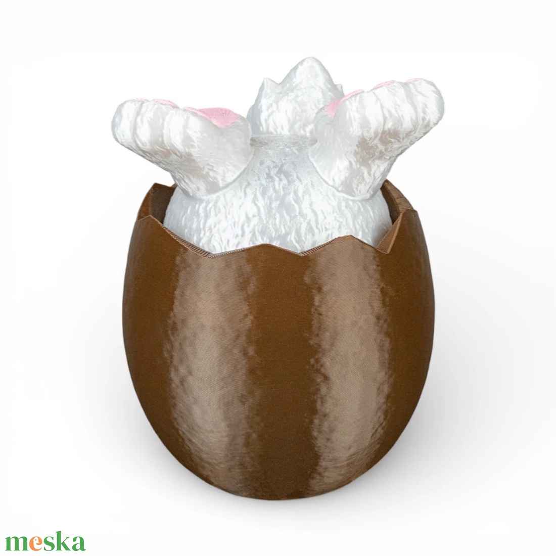 Kíváncsi Nyuszi Édességtartó � Játékos Húsvéti Meglepetés Tojás - ünnepi díszek, dekorációk - húsvéti díszek és dekorációk - húsvéti virágos díszek - Meska.hu