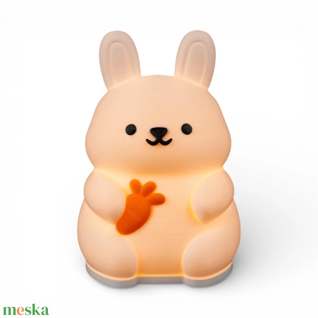 Bársonyos fényű nyuszis éjjeli lámpa és gyerekszoba hangulatvilágítás - baba - mama - babaszoba dekoráció - éjszakai fény - Meska.hu