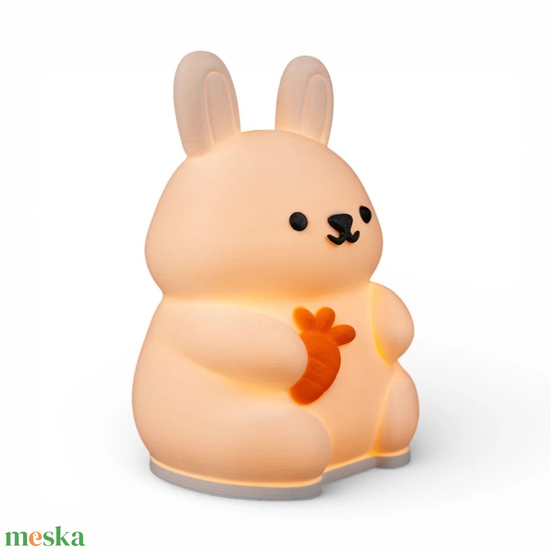 Bársonyos fényű nyuszis éjjeli lámpa és gyerekszoba hangulatvilágítás - baba - mama - babaszoba dekoráció - éjszakai fény - Meska.hu