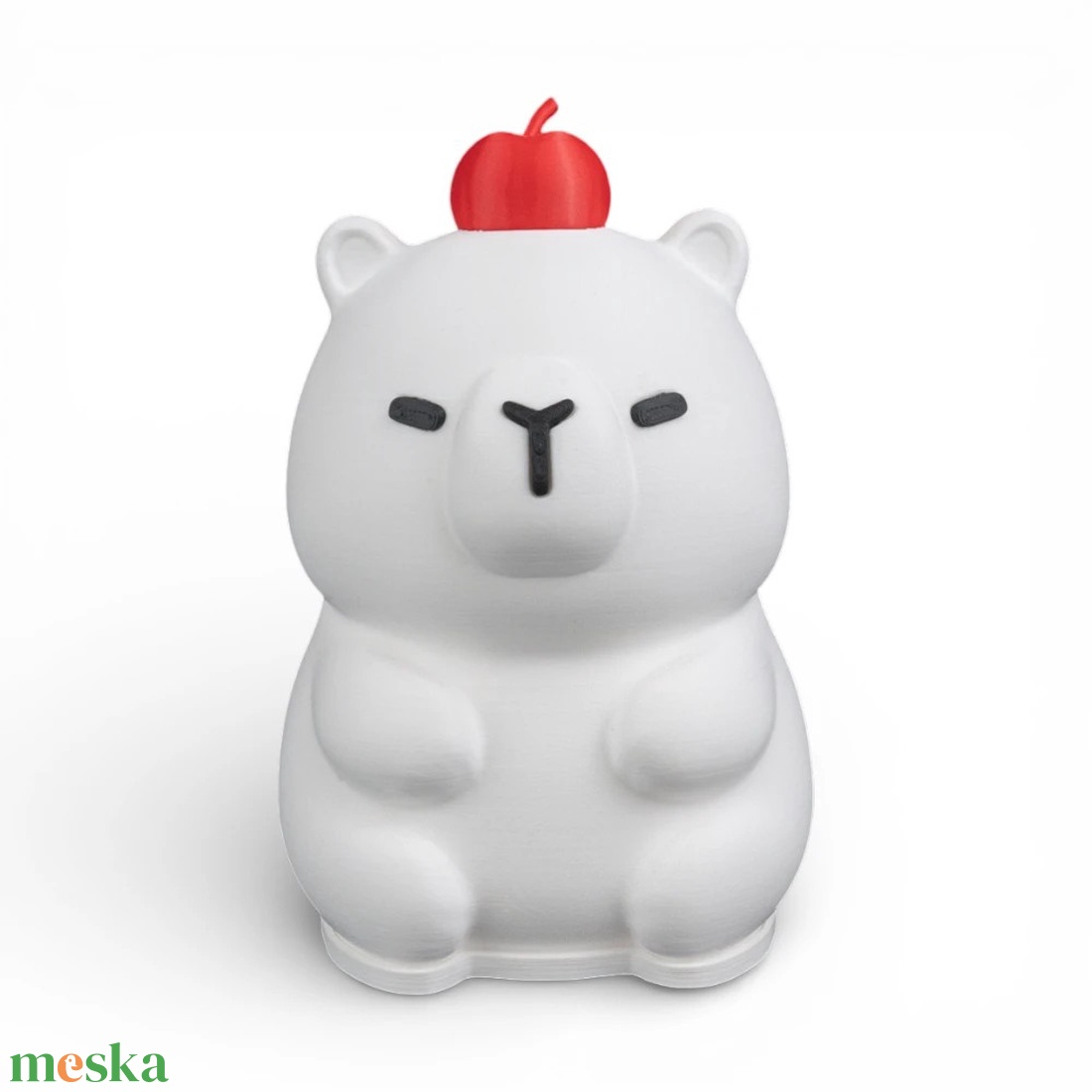 Békés kapibara hangulatlámpa almával a fején - baba - mama - babaszoba dekoráció - éjszakai fény - Meska.hu