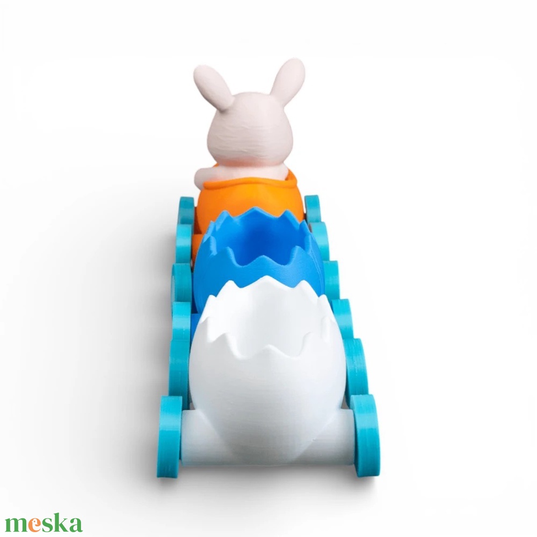 Húsvéti Nyuszi Expressz Édességtartó Vonat � Ünnepi Asztaldekoráció Gyerekeknek - ünnepi díszek, dekorációk - húsvéti díszek és dekorációk - húsvéti tojástartó - Meska.hu