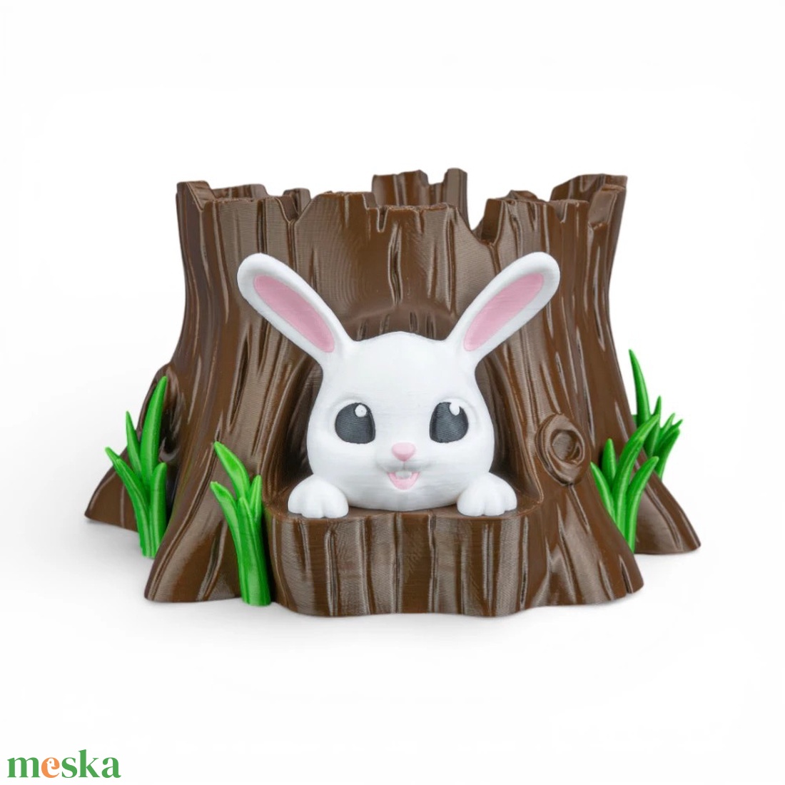 Húsvéti Nyuszis Édességtartó és Erdei Fatönk Kaspó - ünnepi díszek, dekorációk - húsvéti díszek és dekorációk - húsvéti tojástartó - Meska.hu
