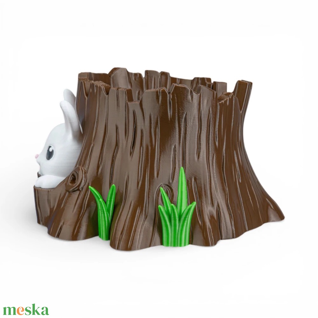 Húsvéti Nyuszis Édességtartó és Erdei Fatönk Kaspó - ünnepi díszek, dekorációk - húsvéti díszek és dekorációk - húsvéti tojástartó - Meska.hu