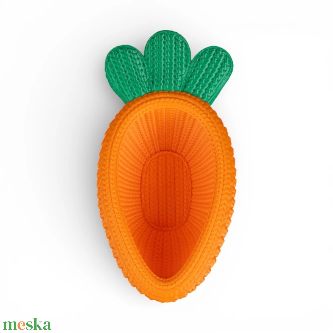Kötött Mintázatú Narancssárga Répa Alakú Húsvéti Cukorkatartó Tálka - ünnepi díszek, dekorációk - húsvéti díszek és dekorációk - húsvéti tojástartó - Meska.hu
